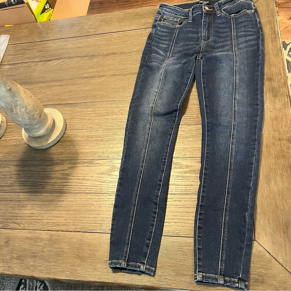 Judy Blue Indigo Skinny Fit Front Seam Jeans Sz 3/26  Excellent Condition - Picture 6 of 10